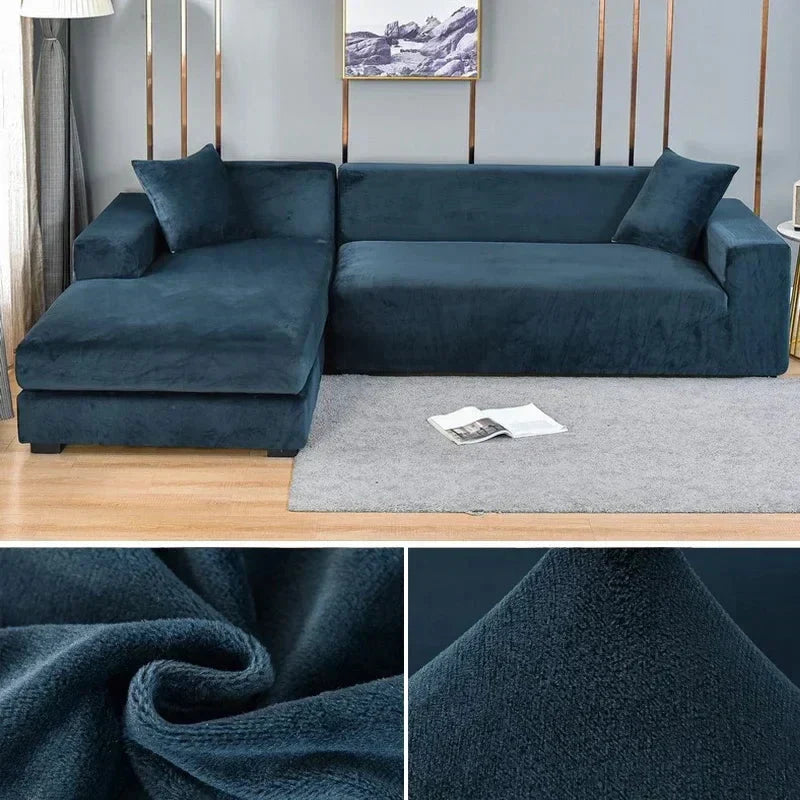 Sofa Cover | Extra Elastic Velvet & Machine Washable | Fits 90–300 cm