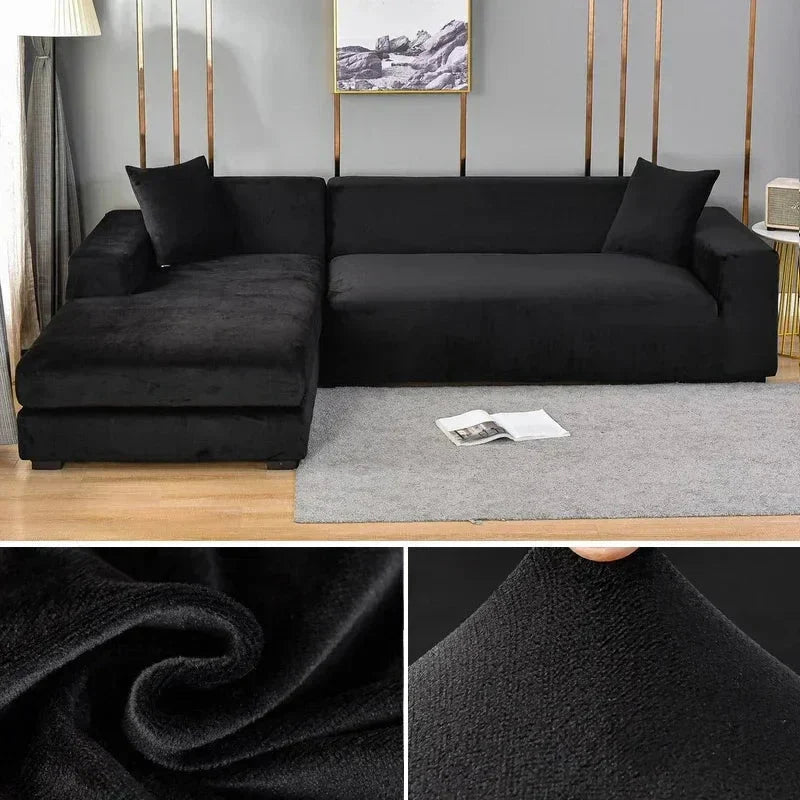Sofa Cover | Extra Elastic Velvet & Machine Washable | Fits 90–300 cm