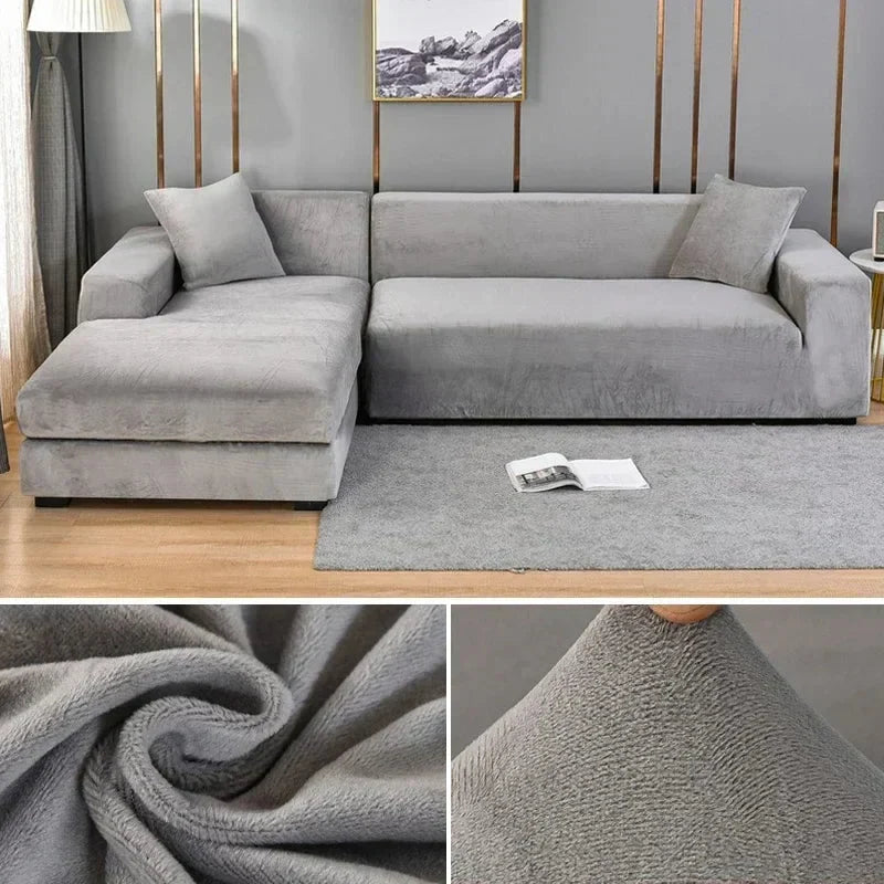 Sofa Cover | Extra Elastic Velvet & Machine Washable | Fits 90–300 cm