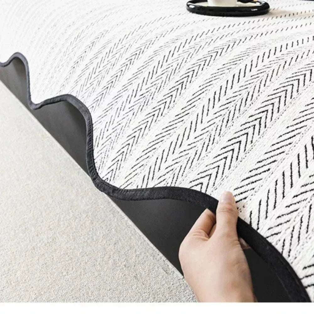Sofa Cover | Herringbone Microfiber & Non-Slip