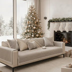 Sofa Cover | Quilted Cotton-Linen & Non-Slip Backing
