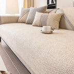 Sofa Cover | Quilted Cotton-Linen & Non-Slip Backing
