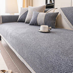 Sofa Cover | Quilted Cotton-Linen & Non-Slip Backing