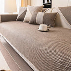 Sofa Cover | Quilted Cotton-Linen & Non-Slip Backing
