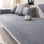 Sofa Cover | Quilted Cotton-Linen & Non-Slip Backing