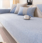 Sofa Cover | Quilted Cotton-Linen & Non-Slip Backing