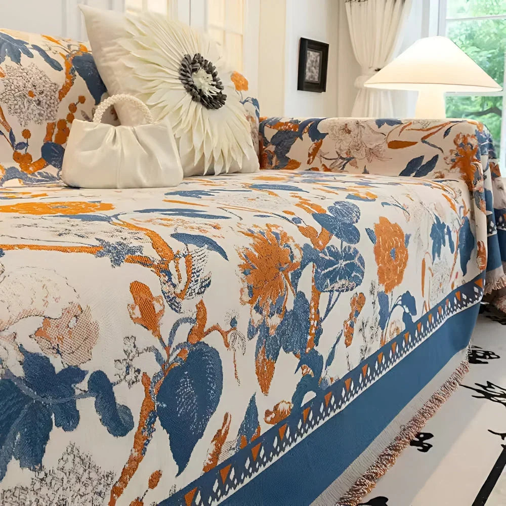 Sofa Cover | Reversible Chenille Jacquard & Protective | Fits Most Sofas