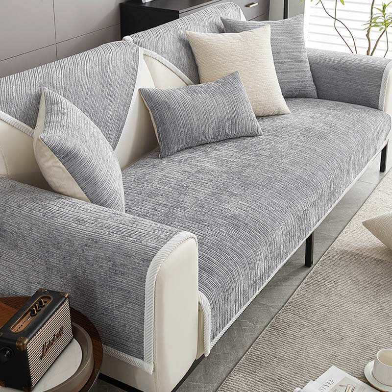 Sofa Cover | Scratch-Resistant Chenille & Universal Fit | For L-Shaped Sofas