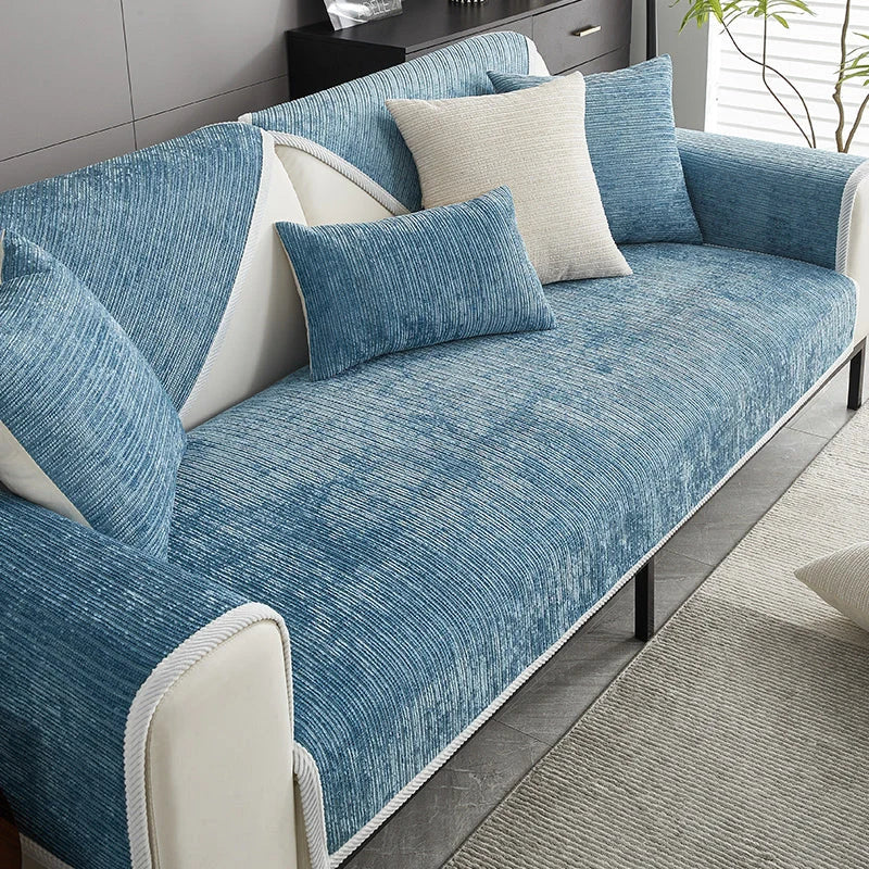 Sofa Cover | Scratch-Resistant Chenille & Universal Fit | For L-Shaped Sofas