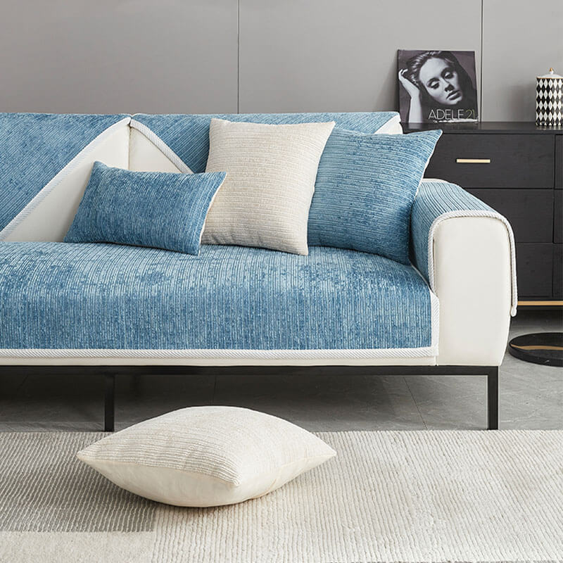 Sofa Cover | Scratch-Resistant Chenille & Universal Fit | For L-Shaped Sofas