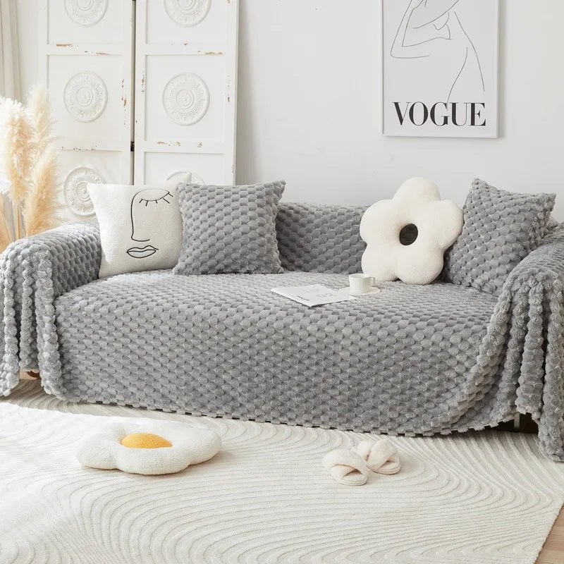 Sofa Cover | Soft Chenille Plush, Scratch-Resistant & Dustproof