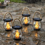 Solar Lantern | Realistic Flicker & USB-C Rechargeable | Weather-Resistant