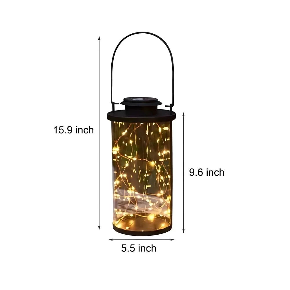 Solar Lantern | Solar-Powered & IP65 Waterproof | 50 Warm LEDs