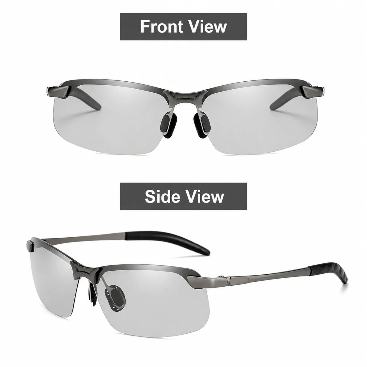 Sports Sunglasses | Photochromic & Polarized UV400 | Aluminum-Magnesium Frame