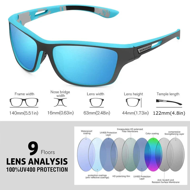 Sports Sunglasses | Polarized Photochromic Lenses & TR90 Shatterproof Frame