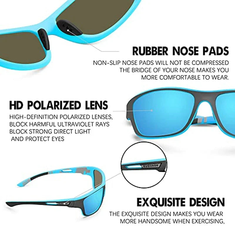 Sports Sunglasses | Polarized Photochromic Lenses & TR90 Shatterproof Frame