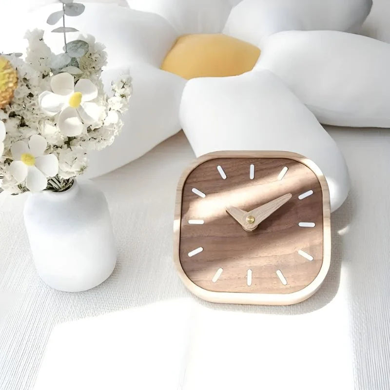 Square Clock | Silent Movement & Wood Finish
