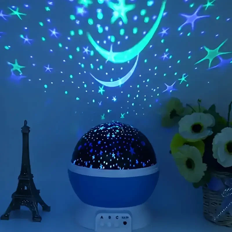 Star Projector Night Lamp | Multicolor Projection & USB Rechargeable