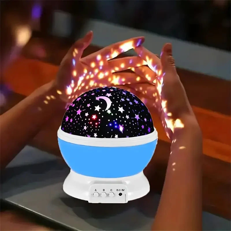 Star Projector Night Lamp | Multicolor Projection & USB Rechargeable