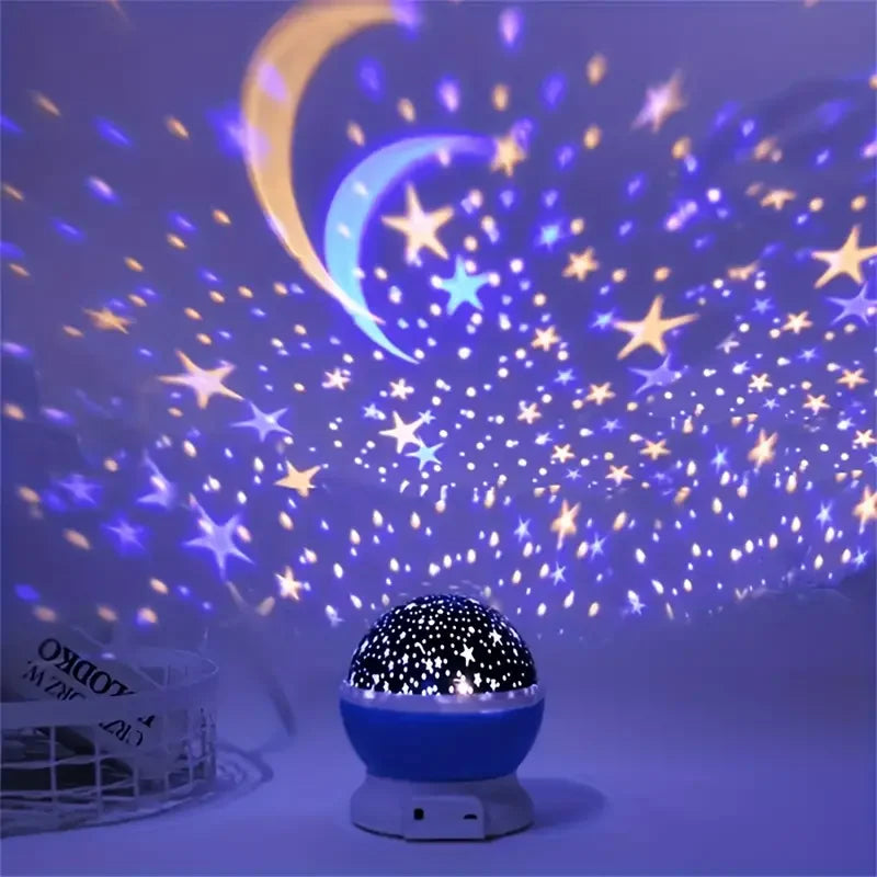 Star Projector Night Lamp | Multicolor Projection & USB Rechargeable