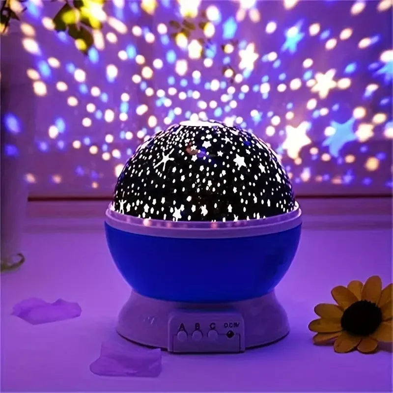 Star Projector Night Lamp | Multicolor Projection & USB Rechargeable