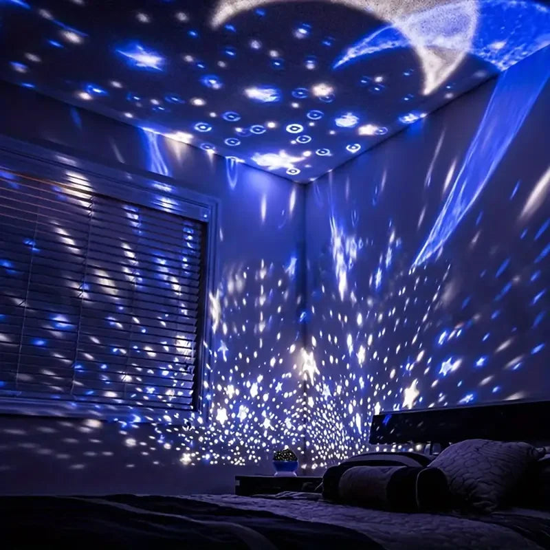 Star Projector Night Lamp | Multicolor Projection & USB Rechargeable