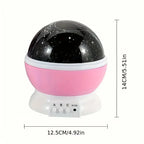 Star Projector Night Lamp | Multicolor Projection & USB Rechargeable