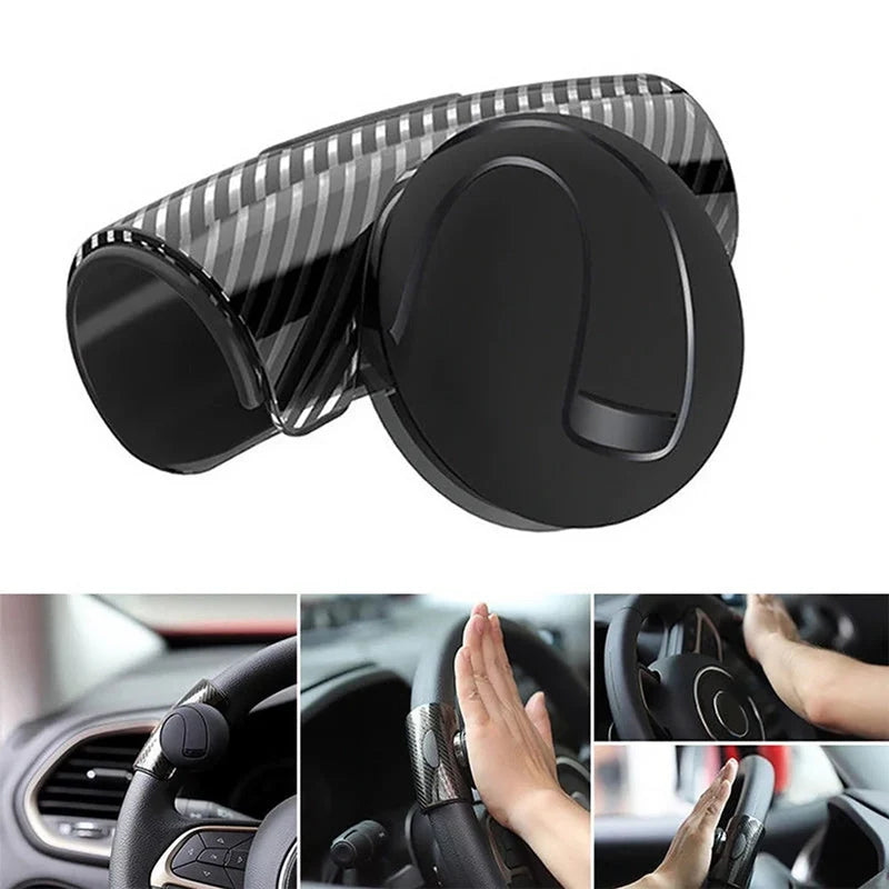 Steering Wheel Spinner Knob | 360° Rotation & Silent Silicone | Universal Fit
