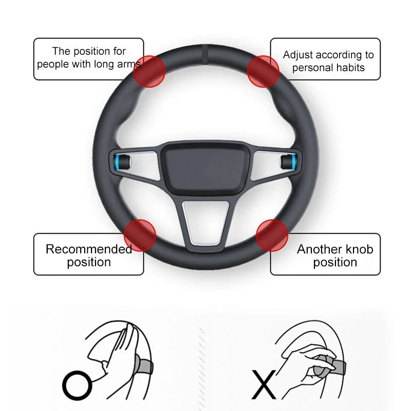 Steering Wheel Spinner Knob | 360° Rotation & Silent Silicone | Universal Fit