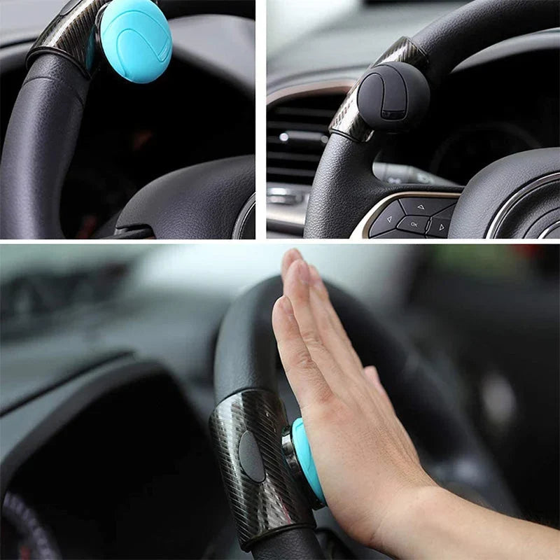 Steering Wheel Spinner Knob | 360° Rotation & Silent Silicone | Universal Fit