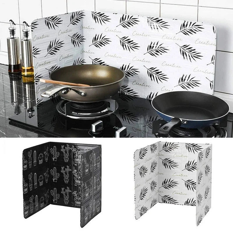 Stove Splash Guard | Non-Stick Aluminum & Adjustable 3-Panel