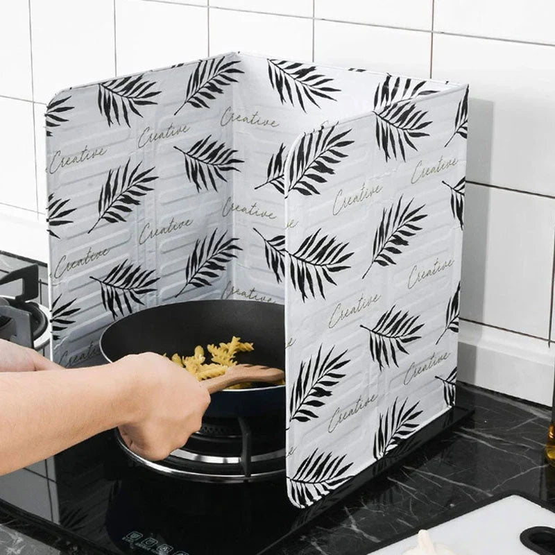 Stove Splash Guard | Non-Stick Aluminum & Adjustable 3-Panel
