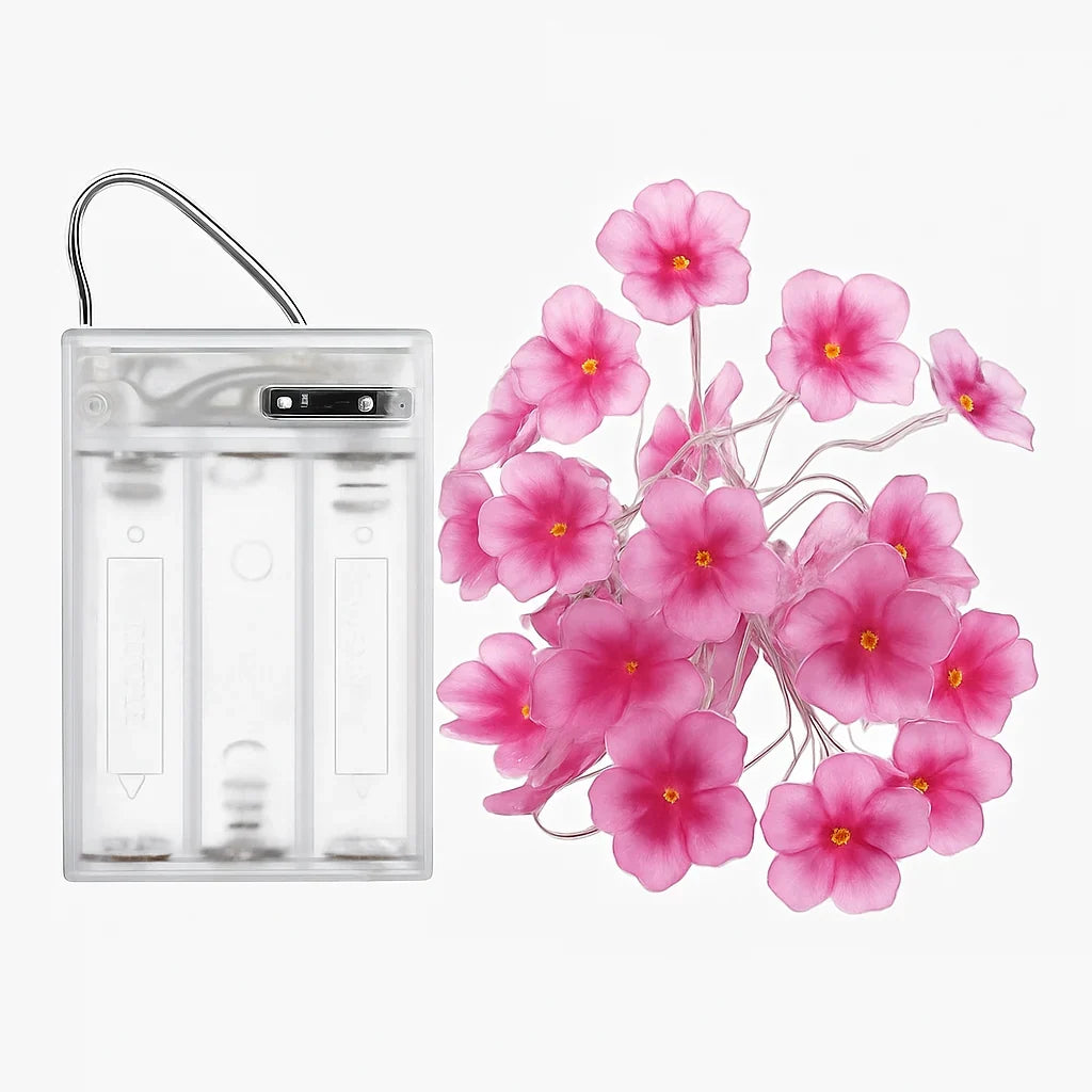 String Lights | Cherry Blossom LED Warm & Multicolor | USB & Battery-Powered
