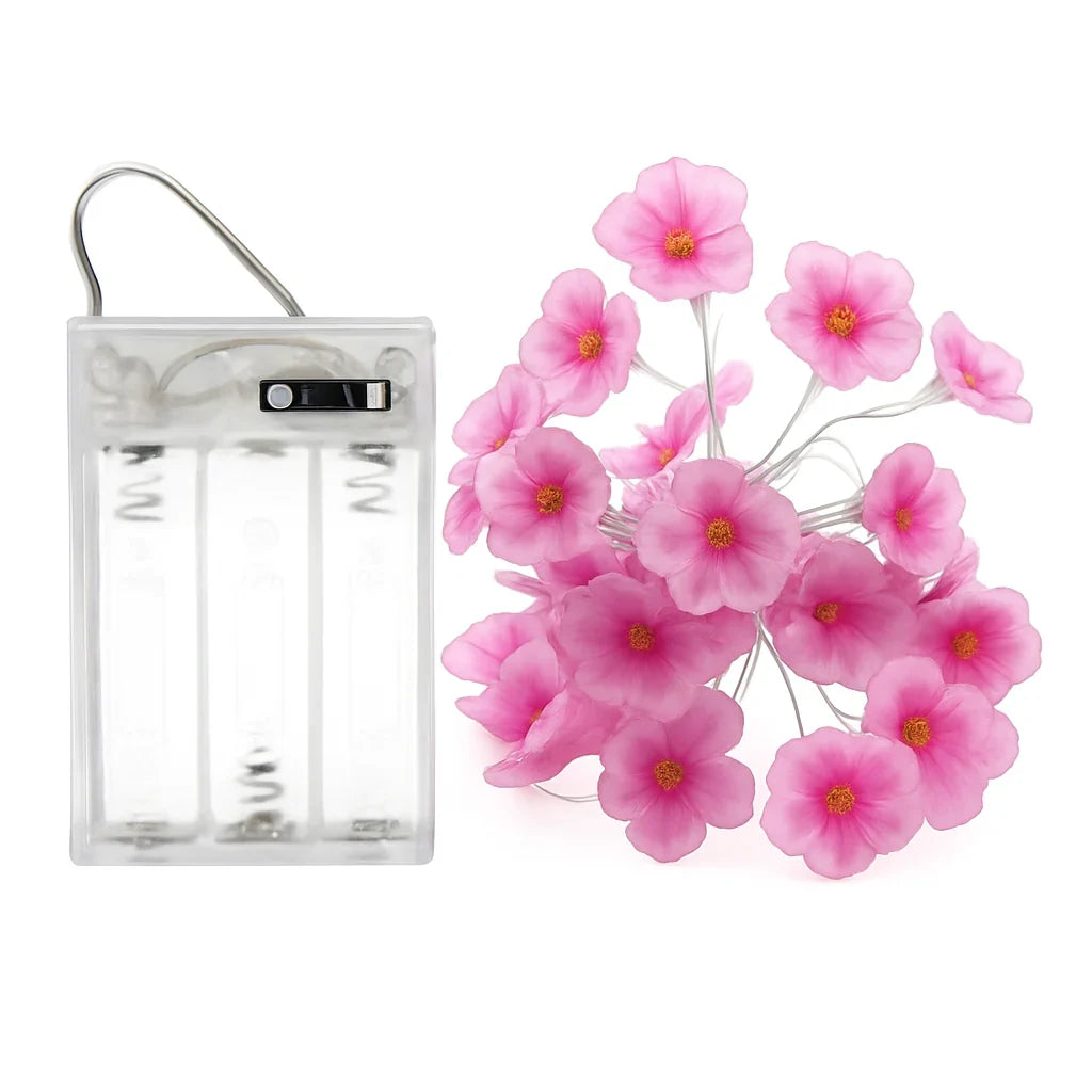String Lights | Cherry Blossom LED Warm & Multicolor | USB & Battery-Powered