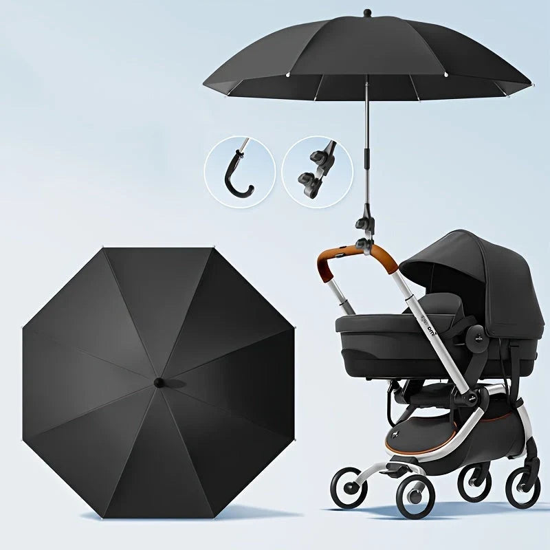 Stroller & Shopping Cart Umbrella | Wind-Resistant Aluminum & UV-Resistant | 85 cm Diameter