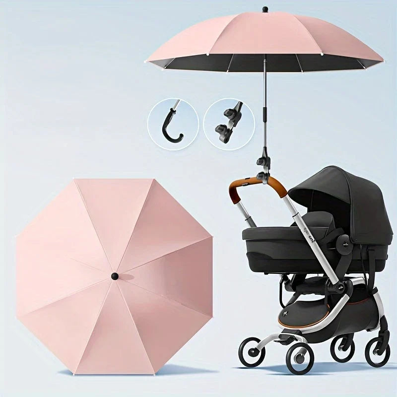 Stroller & Shopping Cart Umbrella | Wind-Resistant Aluminum & UV-Resistant | 85 cm Diameter