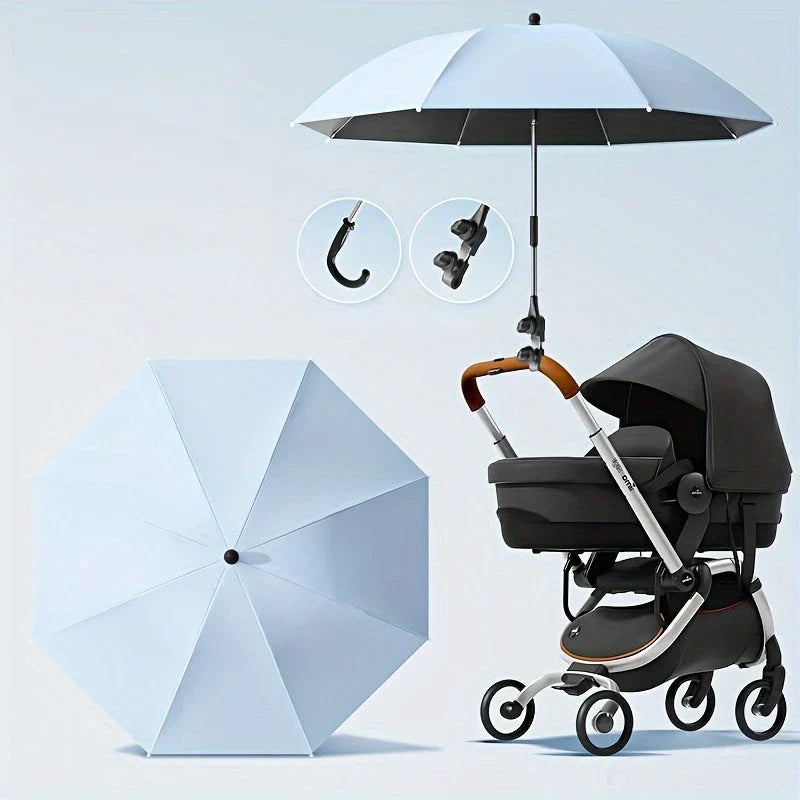 Stroller & Shopping Cart Umbrella | Wind-Resistant Aluminum & UV-Resistant | 85 cm Diameter