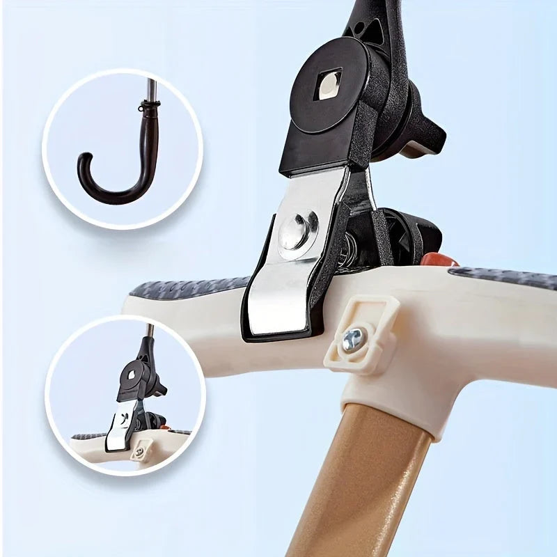 Stroller & Shopping Cart Umbrella | Wind-Resistant Aluminum & UV-Resistant | 85 cm Diameter