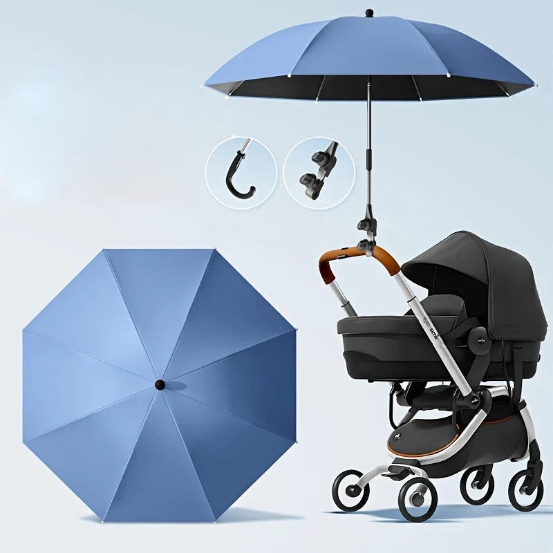 Stroller & Shopping Cart Umbrella | Wind-Resistant Aluminum & UV-Resistant | 85 cm Diameter