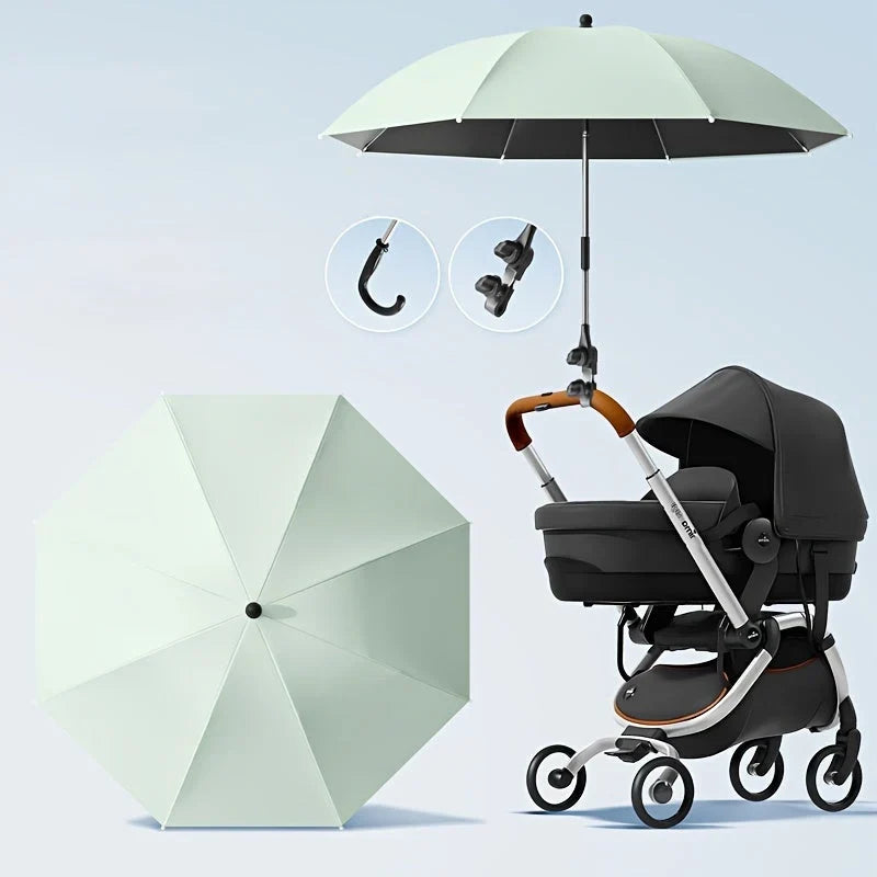 Stroller & Shopping Cart Umbrella | Wind-Resistant Aluminum & UV-Resistant | 85 cm Diameter