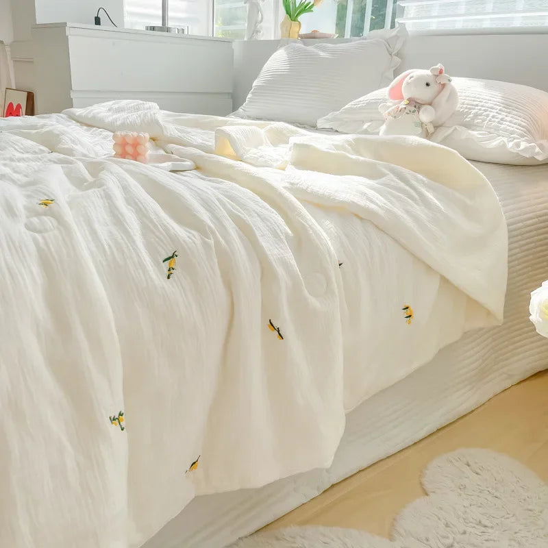 Summer Blanket | Ultra-Light Breathable Double-Layer & Machine-Washable | Multiple Sizes