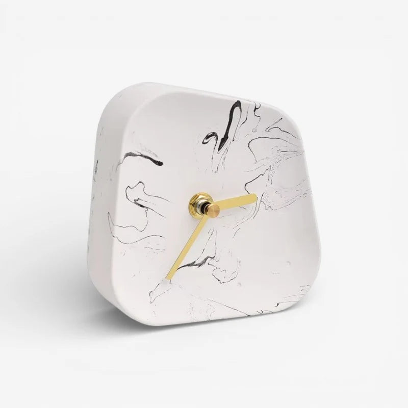 Table Clock | Geometric Design & Decorative | Pink, Gray & White Options