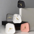 Table Clock | Geometric Design & Decorative | Pink, Gray & White Options