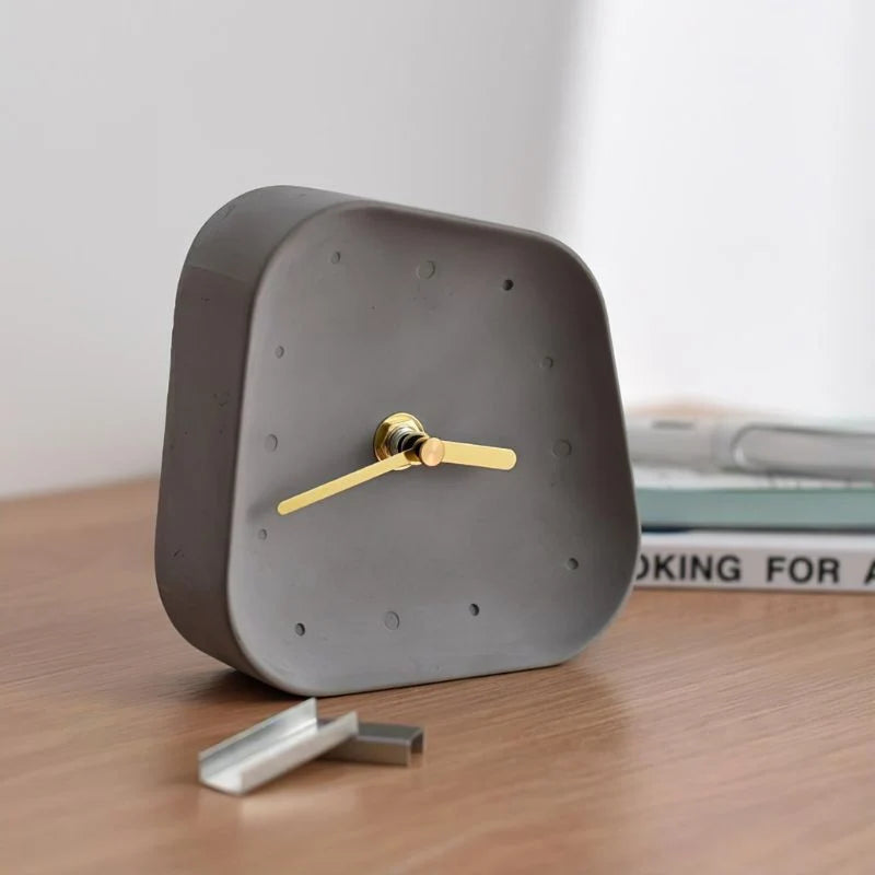 Table Clock | Geometric Design & Decorative | Pink, Gray & White Options