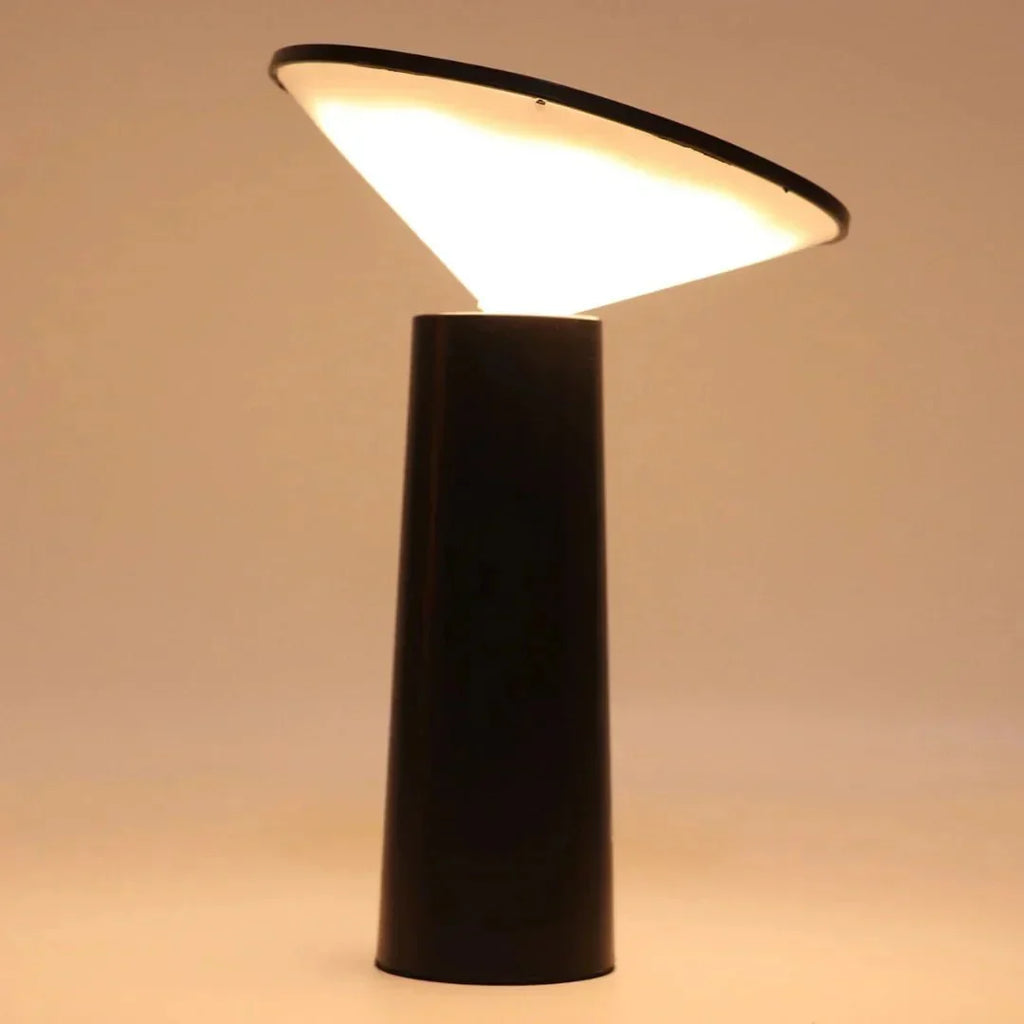 Table Lamp | 360° Rotatable Lampshade, Stepless Dimming & USB Rechargeable | 8-12 Hours Runtime