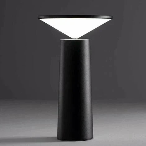 Table Lamp | 360° Rotatable Lampshade, Stepless Dimming & USB Rechargeable | 8-12 Hours Runtime