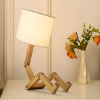 Table Lamp | Adjustable LED & Integrated Wooden Book Holder