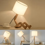 Table Lamp | Adjustable LED & Integrated Wooden Book Holder