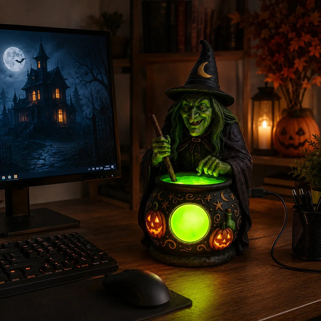 Table Lamp | Animated Neon Green LED & USB-Powered