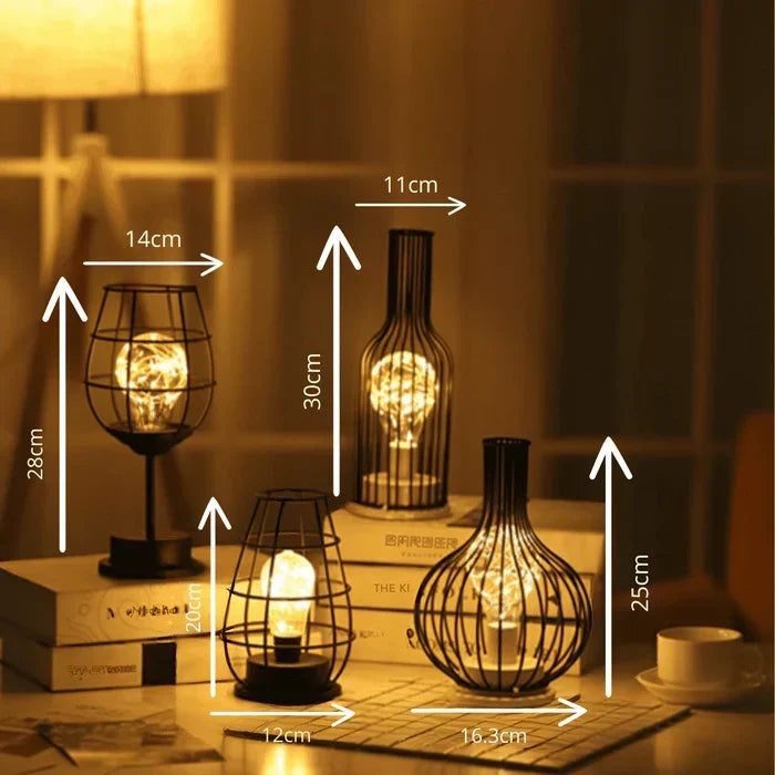 Table Lamp | Black Metal Base & Fabric Shade | 45 cm